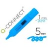 Rotulador q-connect fluorescente azul punta biselada