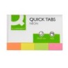 Banderitas separadoras q-connect 20x50 mm fluorescente pack de 4 con 50 hojas