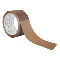 Cinta adhesiva q-connect polipropileno havana 66 mt x 50 mm para embalaje