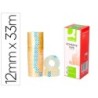 Cinta adhesiva q-connect transparente 33 mt x 12 mm