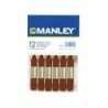 Lapices cera manley unicolor pardo n.29 caja de 12 unidades