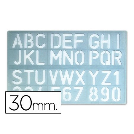 Plantilla liderpapel rotulacion 1600 letras y numeros 30 mm