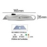 Cuter q-connect metalico ancho retractil con mecanismo de bloqueo cuchilla 18 mm xd-53 blister 1 unidad