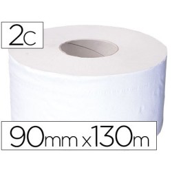 Papel higienico jumbo 2 capas celulosa pura rollo de 91 mt para dispensador 925