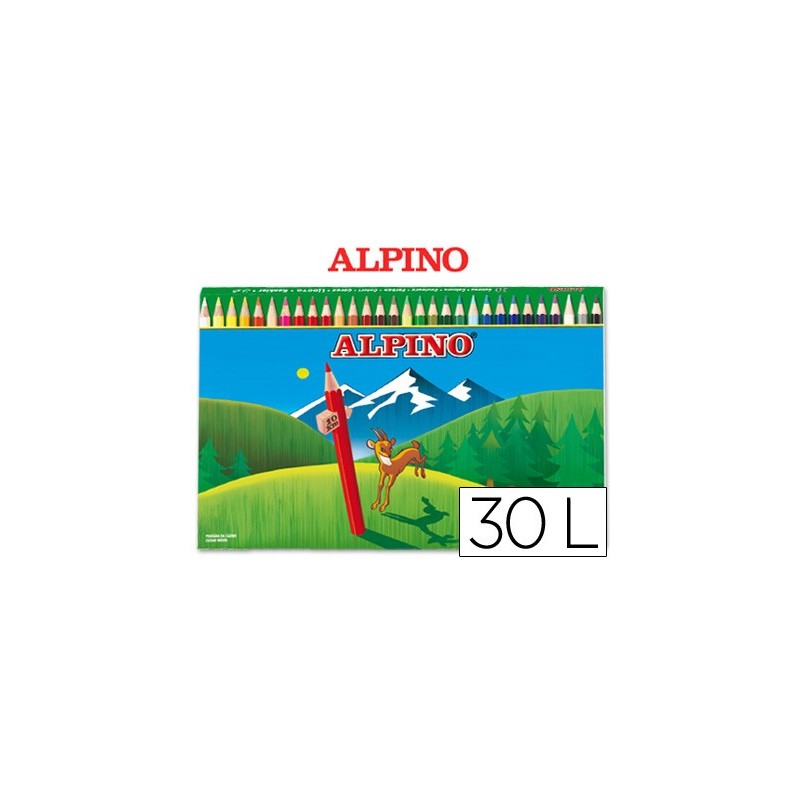 Lapices de colores alpino 659 caja de 30 colores largos Lapices de colores alpino 659 caja de 30 colores largos
