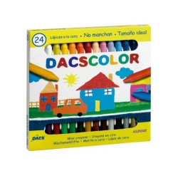 Lapices cera dacscolor caja de 24 colores