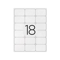 Etiqueta adhesiva q-connect kf01583 tamaño 66x46,6 mm fotocopiadora laser ink-jet caja con 100 hojas din a4