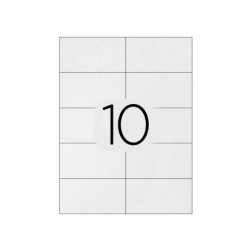 Etiqueta adhesiva q-connect kf10658 tamaño 105x57 mm fotocopiadora laser ink-jet caja con 100 hojas din a4