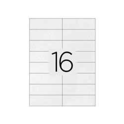 Etiqueta adhesiva q-connect kf10651 tamaño 96,5x33,9 mm fotocopiadora laser ink-jet caja con 100 hojas din a4