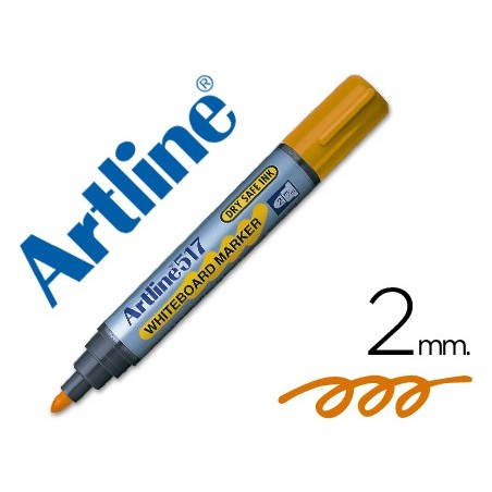 Rotulador artline pizarra ek-517 naranja punta redonda 2 mm tinta de bajo olor