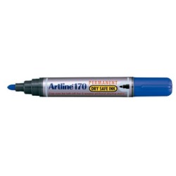 Rotulador artline marcador permanente 170 azul punta redonda 2mm antisecado