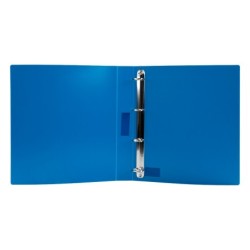 Carpeta liderpapel 4 anillas 25 mm mixtas 43432 polipropileno din a4 azul translucido