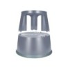 Taburete q-connect ruedas retractiles tres ruedas dos niveles color gris