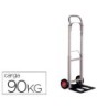 Carretilla portapaquetes q-connect con ruedas plegablesen aluminio carga 90 kg 1110x390x410 mm