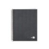 Cuaderno espiral liderpapel a5 micro papercoat tapa forrada 140h 75 gr cuadro5mm 5 bandas 6 taladros negro