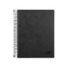 Cuaderno espiral liderpapel a5 micro papercoat tapa forrada 140h 75 gr cuadro5mm 5 bandas 6 taladros negro