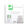 Taburete q-connect ruedas retractiles tres ruedas dos niveles color gris