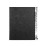 Cuaderno espiral liderpapel a5 micro papercoat tapa forrada 140h 75 gr cuadro5mm 5 bandas 6 taladros negro
