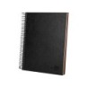 Cuaderno espiral liderpapel a5 micro papercoat tapa forrada 140h 75 gr cuadro5mm 5 bandas 6 taladros negro