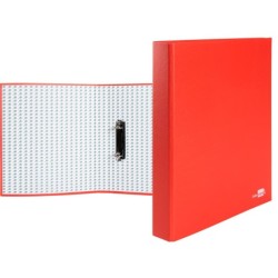Carpeta de 2 anillas 25mm mixtas liderpapel folio carton forrado paper coat compresor plastico roja