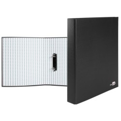 Carpeta de 2 anillas 25mm mixtas liderpapel folio cartonforrado paper coat plastico negra