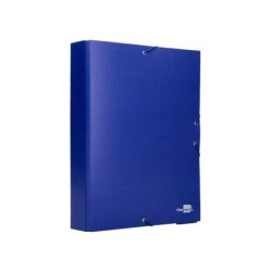 Carpeta proyectos liderpapel folio lomo 90mm carton forrado azul