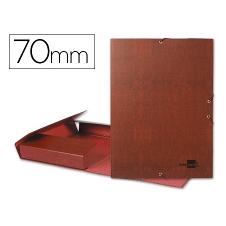 Carpeta proyectos liderpapel folio lomo 70mm carton forradocuero