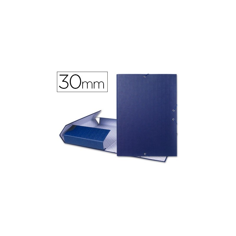 Carpeta proyectos liderpapel folio lomo 30mm carton forradoazul
