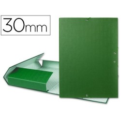 Carpeta proyectos liderpapel folio lomo 30mm carton forrado verde