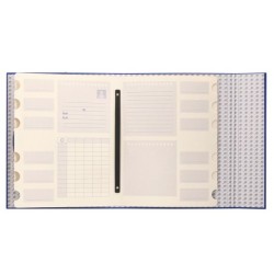 Carpeta clasificadora liderpapel 12 departamentos folio prolongado carton forrado azul