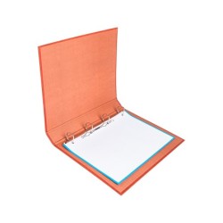 Carpeta de 4 anillas 25mm mixtas liderpapel folio carton cuero forrado compresor plastico