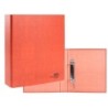 Carpeta de 2 anillas 40mm mixtas liderpapel folio carton cuero forrado compresor plastico