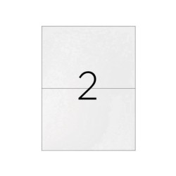 Etiqueta adhesiva q-connect kf10662 tamaño 210x148,5 mm fotocopiadora laser ink-jet caja con 100 hojas din a4