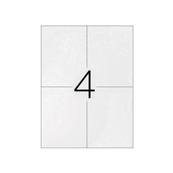Etiqueta adhesiva q-connect kf10660 tamaño 105x148,5 mm fotocopiadora laser ink-jet caja con 100 hojas din a4