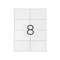 Etiqueta adhesiva q-connect kf10659 tamaño 105x74 mm fotocopiadora laser ink-jet caja con 100 hojas din a4