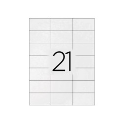 Etiqueta adhesiva q-connect kf10649 -tamaño 70x42,3 mm fotocopiadora laser ink-jet caja con 100 hojas din a4
