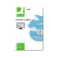 Etiqueta adhesiva q-connect kf01579 -tamaño cd-rom -fotocopiadora -laser -ink-jet-caja con 25 h/50 etiquetas