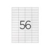 Etiqueta adhesiva q-connect kf10638 tamaño 52,5x21,2 mm fotocopiadora laser ink-jet caja con 100 hojas din a4