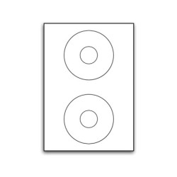 Etiqueta adhesiva q-connect kf01579 -tamaño cd-rom -fotocopiadora -laser -ink-jet-caja con 25 h/50 etiquetas