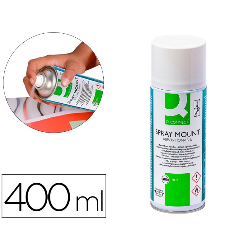 Pegamento q-connect spray quick mount adhesivo reposicionable bote de 400 ml Pegamento q-connect spray quick mount adhesivo reposicionable bote de 400 ml