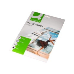 Papel q-connect foto glossy kf01103 din a4 digital photo para ink-jet bolsa de 20 hojas de 180 gr