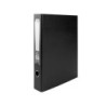 Carpeta de 2 anillas 40mm mixt as liderpapel folio forrado papercoat con ollao y tarjetero compresor plastico negro