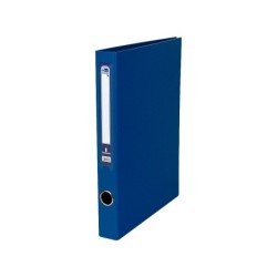 Carpeta de 2 anillas 25mm mixt as liderpapel folio forrado papercoat con ollao y tarjetero color azul