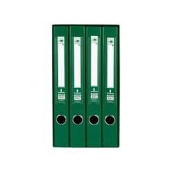 Modulo liderpapel 4 archivadores folio 2 anillas mixtas 25mm verde