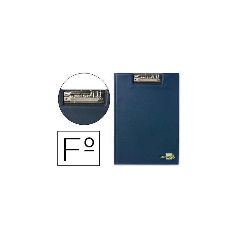 Carpeta liderpapel miniclip superior folio plastico azul