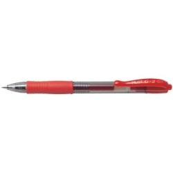 Boligrafo pilot g-2 rojo tinta gel retractil sujecion de caucho