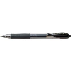 Boligrafo pilot g-2 negro tinta gel retractil sujecion de caucho