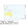 Mapa mudo color din a4 oceania politico
