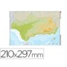 Mapa mudo color din a4 andalucia fisico