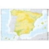 Mapa mudo color din a4 españa fisico